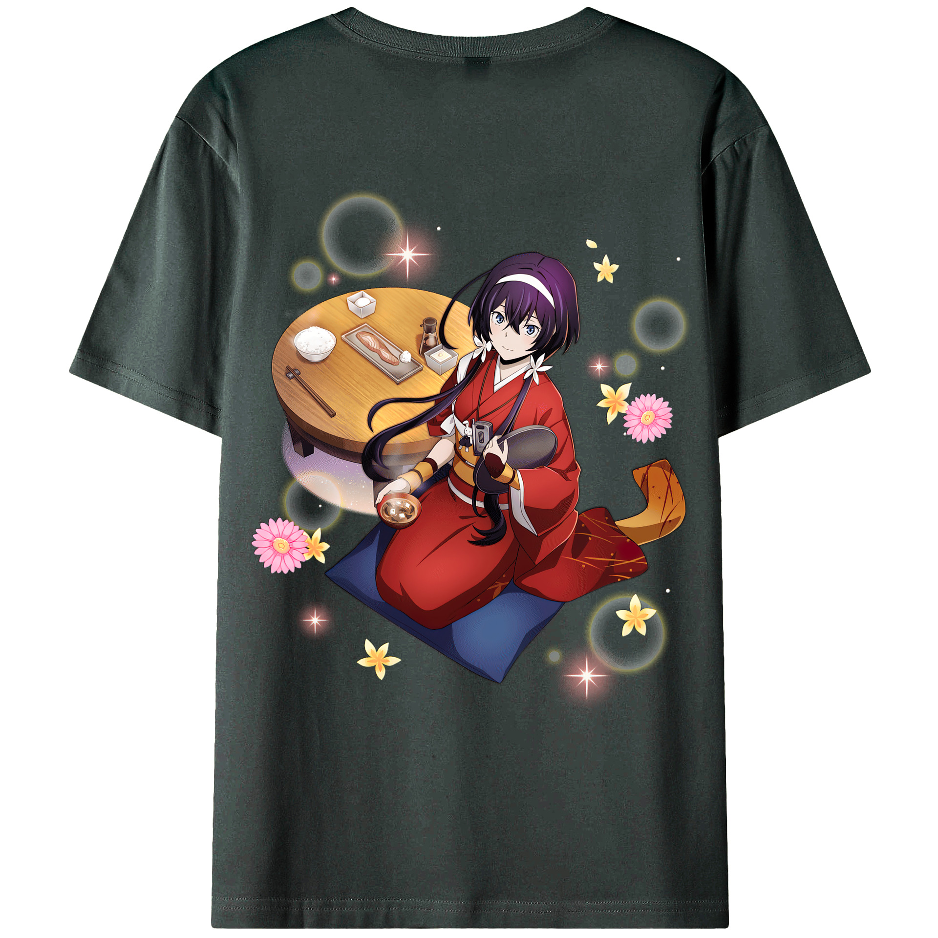 （画像用） 文豪ストレイドッグス Bungo Stray Dogs 綿100％ メンズ半袖Tシャツ（バックプリント） 通気性